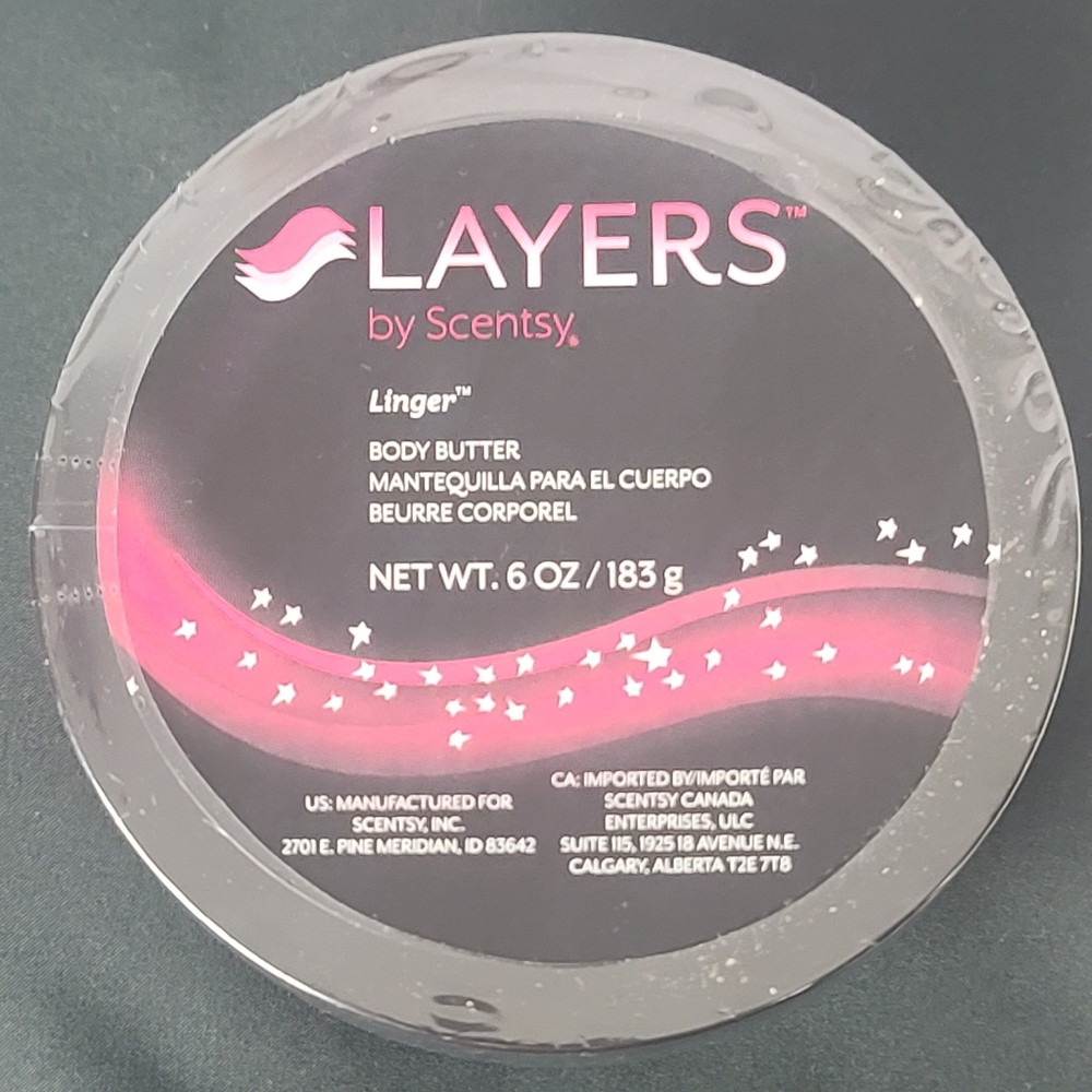 Layers By Scentsy Linger BODY BUTTER. 6 OZ